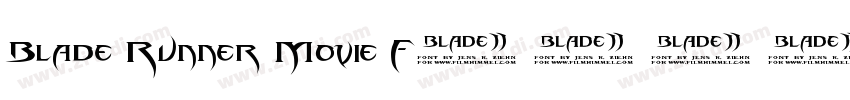Blade Runner Movie F字体转换